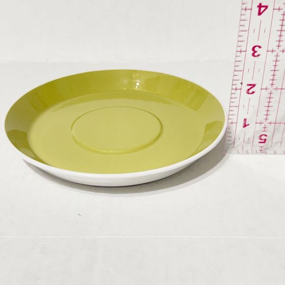 4 Mikasa Duplex Ben Seibel Green #2559 Saucers Made In Japan Avocado Green - Picture 6 of 7